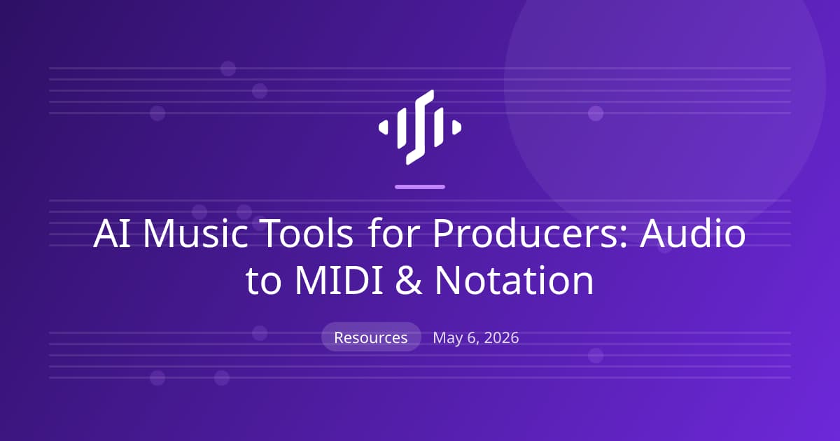 AI music tools for producers: audio-to-MIDI converters, stem splitters, and chord detectors inside a DAW workflow
