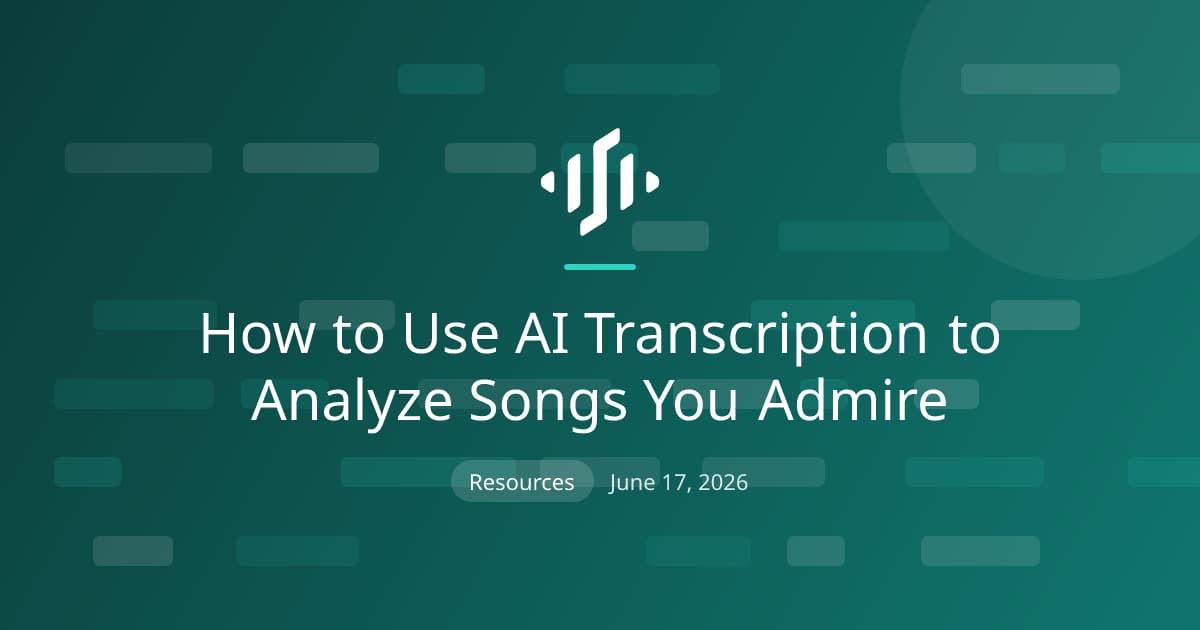 Using AI transcription to study songs you admire: turn a recording into notation and analyze its chords and form