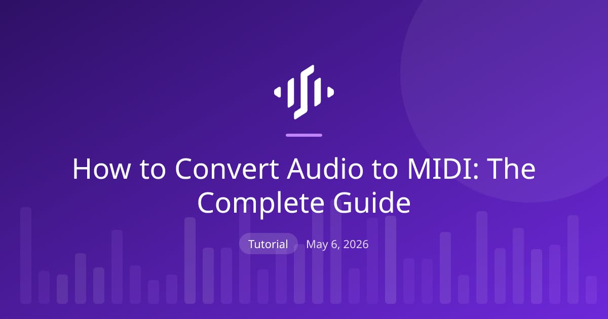 Converting audio files to MIDI: monophonic versus polyphonic transcription, file formats, tools, and cleanup