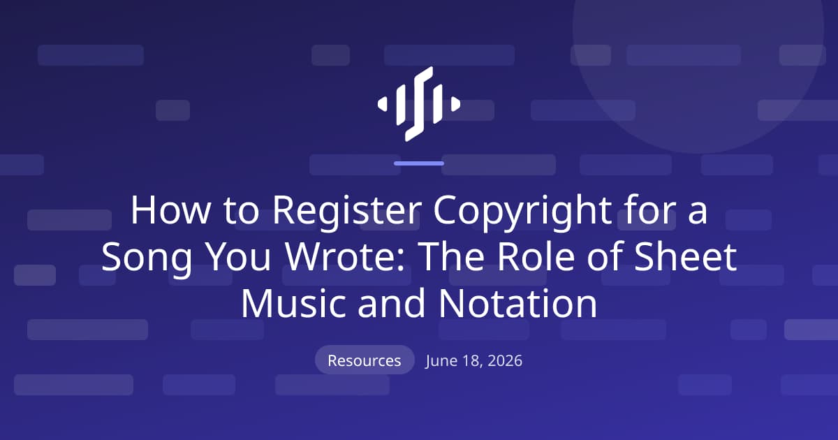 Registering copyright for a song you wrote in the US, and the role sheet music and notation play in the deposit copy