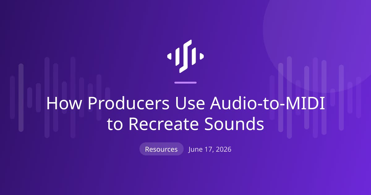 How producers use audio-to-MIDI to recreate sounds: extracting notes from a recording and reassigning them to their own synths