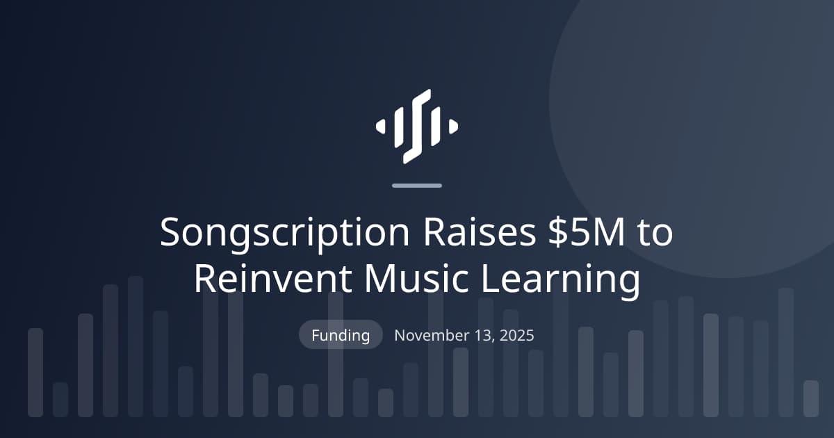 Songscription's $5M seed round led by Reach Capital to build AI models that automate music transcription and arrangement